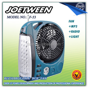 Teyoza Xách Tay Pin Có Thể Sạc Lại USB Mini Quạt Hộp Điện Năng Lượng Mặt Trời Fan Hâm Mộ Với Đài Phát Thanh & <span class=keywords><strong>LED</strong></span> Ánh Sáng - Product Image 4