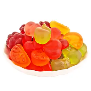 热销儿童爱吃糖果玩具软糖果汁果冻糖果水果形状果汁糖果60克