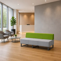 Ensemble de canapés modernes en tissu convertible multifonctionnel pour le bureau, le bureau à domicile, l'atelier et l'école