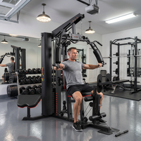 Stasiun Gym Rumahan Multi-Exercise, Mesin Pelatih Komprehensif dengan Kabel Pulley untuk Latihan Seluruh Tubuh