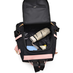 Nuovissime borse a doppia spalla Anti-furto a contrasto di colore con Design unico zaino da <span class=keywords><strong>donna</strong></span> con cerniera nappa - Product Image 4