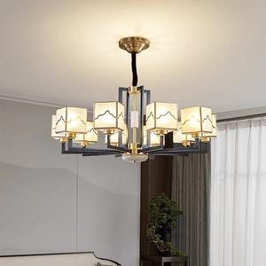 โคมไฟระย้าสไตล์จีนโมเดิร์นมินิมอลแบบเซน  ทำจากทองแดงทั้งชิ้น สำหรับห้องนั่งเล่น ห้องรับประทานอาหาร - Product Image 3