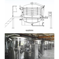 Mélangeur-Réchaud Industriel Électromagnétique/à Vapeur à Caraco en Acier Inoxydable 380V à Économie d'Énergie avec Fonction de Remuage et de Grattage