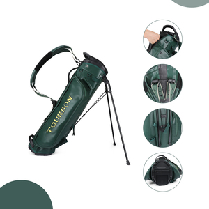 กระเป๋าใส่ไม้กอล์ฟแบบตั้งพื้นหนัง PU สีเขียววินเทจ กระเป๋าเดินทางแบบตั้งพื้นสำหรับกอล์ฟคลาสสิก - Product Image 6