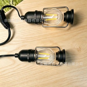 E27 Led Light <b>Strings</b> Iron Body Waterproof Outdoor Lamp S14 Vintage Lantern Style For <b>Garden</b> Decoration - Product Image 3