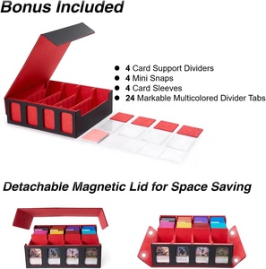 Boîte <span class=keywords><strong>de</strong></span> pont <span class=keywords><strong>de</strong></span> grande capacité Torson avec <span class=keywords><strong>4</strong></span> PU Windows 3000 Card Suite Storage pour Yugioh pour les <span class=keywords><strong>jeux</strong></span> <span class=keywords><strong>de</strong></span> société CCG Commander TCG - Product Image 5