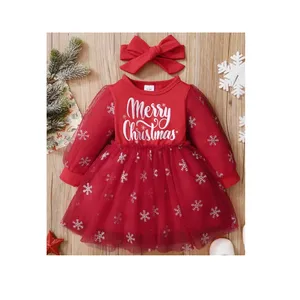 Kinder kleid Baumwolle Kleinkind Mädchen Kleider Großhandel Baby Mädchen Kleid Weihnachten Kinder Kleidung