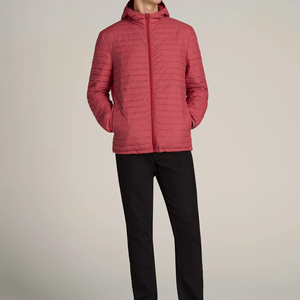 Chaqueta Acolchada para Hombre, con Cierre de Cremallera, Capucha, Resistente al Viento, Informal, de Color Sólido, con Relleno de Poliéster, para Invierno - Product Image 4