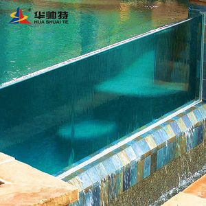 HUASHUAITE 20mm 28mm 40mm 120mm d'épaisseur 4ft x 10ft <span class=keywords><strong>8x4</strong></span> pieds feuille acrylique personnalisée transparente plaque acrylique pour piscines - Product Image 2