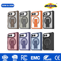 Étui pliable pour iPhone Duo, toucher mat, béquille intégrée, chargement magnétique sans fil, coque de protection antichoc