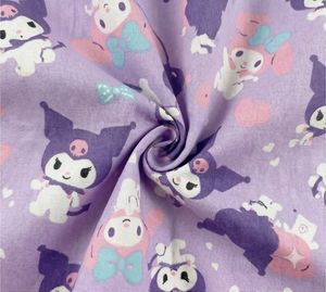 Vestido de Algodón para Niñas con Estampado de Conejo Morado, Estilo Boutique, Bordado a Mano, Mangas con Volantes - Product Image 3