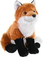 Peluche renard assis réaliste avec longue queue, jouet en peluche moelleux pour enfants, compagnon de sommeil - Promotion OEM