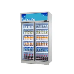 Kulkas freezer Tampilan konter lemari es pintu ganda dari Cina