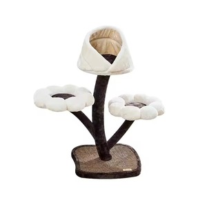 Tempat Tidur Gantung Kucing, Pohon Kucing Tinggi, Bentuk Bunga Lucu, Tiang Garukan Kucing, Rumah Garukan Kucing - Product Image 4