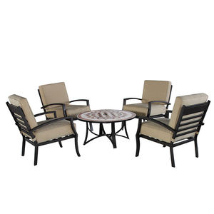 Juego de Muebles de Patio con Sofá de Aluminio Fundido y Brasero para Exteriores - Product Image 6