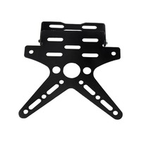 Support de plaque d'immatriculation réglable et mobile de type col de cygne en aluminium, cinq couleurs, pour moto tout-terrain et vélo électrique modifiés