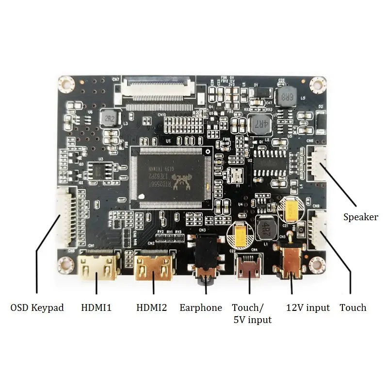 eDP LCD controller board supporting Touch Screen input, HDR, 1080P