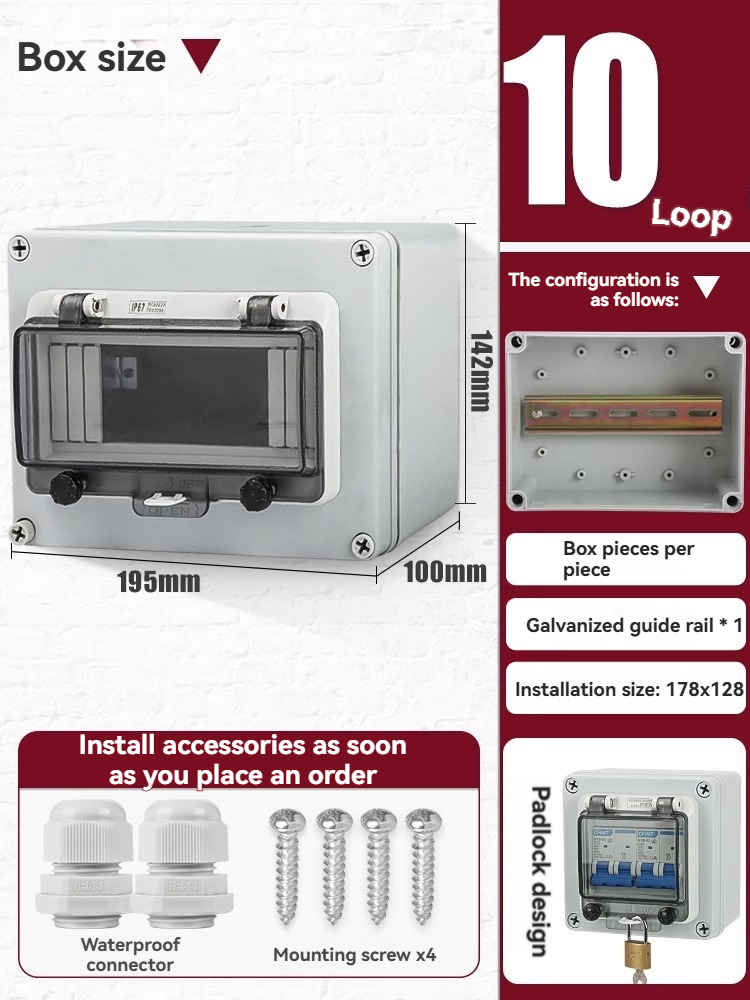Caja de 10 circuitos