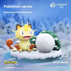 Ensemble d'ornements à thème naturel Pokémon authentiques, figurines Pikachu, figurines d'action de style anime de haute qualité, cadeaux mignons pour les fans - Product Image 5