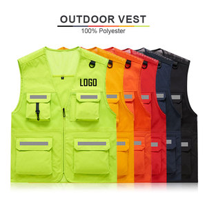 <span class=keywords><strong>Gilet</strong></span> réfléchissant personnalisé de haute qualité avec logo, pour hommes, vente en gros d'usine, multi-poches, <span class=keywords><strong>gilet</strong></span> de sécurité haute visibilité - Product Image 3