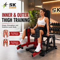 Machine à abductions de la hanche SK Commercial à charge par plaques pour exercices des cuisses intérieures et extérieures, équipement de fitness pour centre sportif