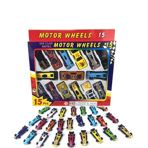 Alloy Small Iron Car Modell Kinderspiel zeug Auto Set 1/64 Druckguss Miniatur 15 Stück Boxed Truck Racing Flugzeugs pielzeug