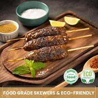 Natuurlijke Koreaanse bamboe spiesjes groothandel, voedselveilig, wegwerpbaar, BBQ kebabspiesjes, milieuvriendelijk, biologisch afbreekbaar, lange steel, barbecue