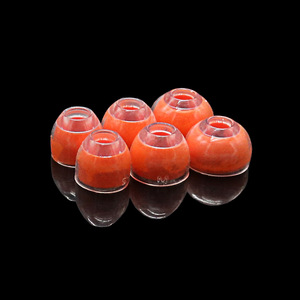 Embouts d'écouteurs en mousse à mémoire de forme en silicone, accessoires pour écouteurs intra-auriculaires, remplacement, doux, respectueux de la peau, antidérapants, orange transparent - Product Image 2