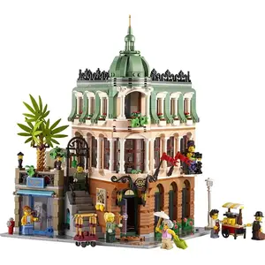 Yeni LegoINGlys sokak görünümü serisi modüler binalar kitapçı tuğla bankası Cafe köşe İtfaiye polis karakolu butik otel