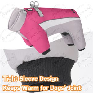 Windproof <strong>Dog</strong> Padded Jacket Long Sleeves Lightweight Warm Winter Pet <strong>Coat</strong> <strong>with</strong> <strong>Legs</strong> Covered - Product Image 5
