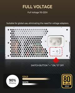 <span class=keywords><strong>SFX</strong></span> <span class=keywords><strong>750W</strong></span> 80 Plus <span class=keywords><strong>Gold</strong></span> Totalmente Modular Ultra-Silencioso 110V/220V PCIe 5,0 Compatible Multi-Protection Desktop PC Server PSU para juegos - Product Image 3