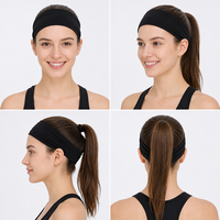 Bandeau de sport personnalisé OEM de 8,5 cm de large, ultra léger (18g), respirant, anti-transpiration, élastique, pour femmes, yoga, course à pied, gym
