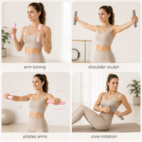Accessoires de Pilates tendance : Haltères en fer écologiques, barres de fitness, poids portables de 1 kg, haltères en silicone pour femmes