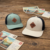 Casquette de sport classique pour homme en cuir personnalisé, 6 panneaux, visière incurvée de qualité supérieure, style Richardson 112, casquette trucker à fermeture snapback
