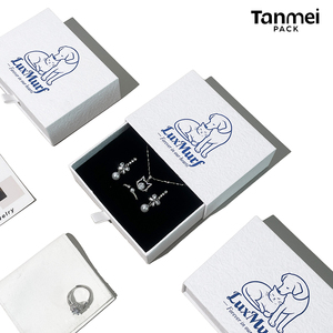 Caja de Joyería de Cartón con Cajón Deslizante de Papel Kraft, Empaque de Regalo para Collares, Anillos y Pulseras - Product Image 3