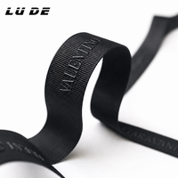 Ruban en polyester imprimé avec logo personnalisé en relief 3D, ruban gros-grain pour emballage cadeau - Lude