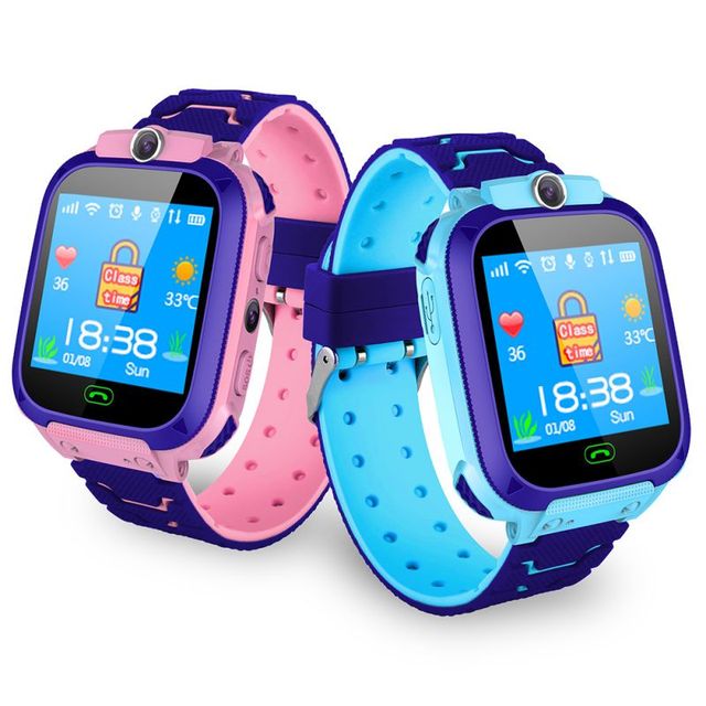 2025S Q12 Kids Smart Watch SOS Call Remote Call Back LBS Location Square TFT Display Sleep Tracker Math Game Kids Clock Gift