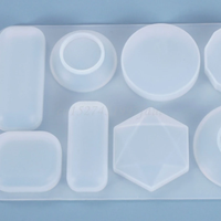 Moules en silicone pour pendentifs en résine époxy, fabrication de bijoux en cristal, fournitures d'artisanat, outils de moulage pour gâteaux, emballage en sac OPP