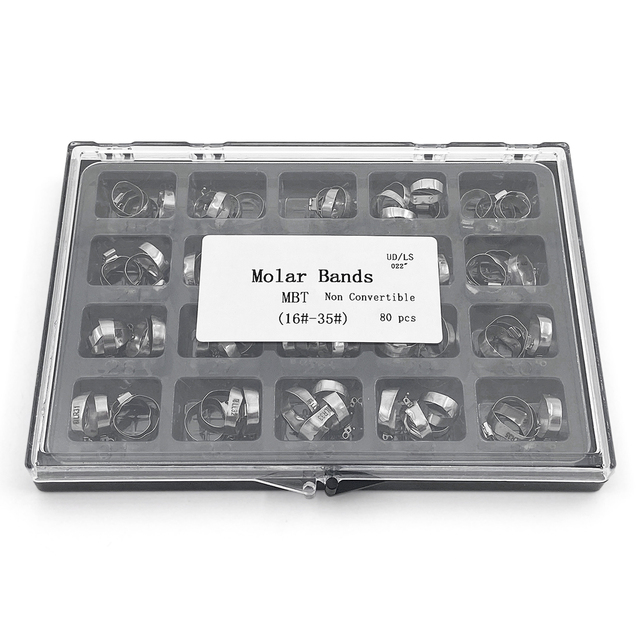 Stainless Steel Orthodontic Dental Molar Buccal Tubes Bands Dental 16#-35# Roth/MBT Dental Buccal Tube Band Set
