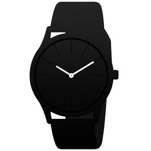 <b>Matrix</b> Minimalist Dial Quartz Eco-Friendly Analog Wrist <b>Watch</b> with Softest Silicone Strap for Men & Boys (Black) - Product Image 1