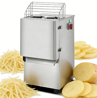 Verstelbare Aardappel- en Fruit Snijmachine YYHB-QP20 Chipsdroger 1-8mm Dikte-instelling 1100W Zware Motor Commercieel Gebruik