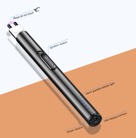 Mini briquet électrique portable rechargeable, allume-feu à arc sans flamme avec chargement USB, petit format de poche pour bougies, barbecue, cuisine
