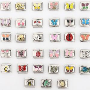 Pulsera Modular Estilo Italiano Nueva Serie Mariposa: Cadena de Ensamblaje con Encanto y Personalidad a la Moda - Product Image 2