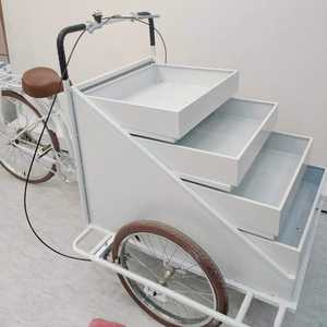 Мобильный прилавок-тележка на трех колесах для продажи закусок, напитков, лимонадов и чая, 1 кг - Product Image 1