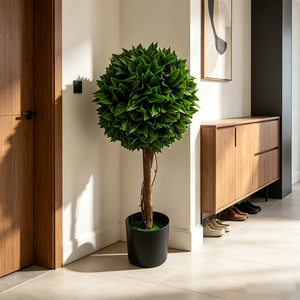 Árbol esférico de boj artificial en maceta, arbusto de plástico para paisajismo en exteriores, jardín, villa, hotel, centro comercial, terraza - Product Image 4