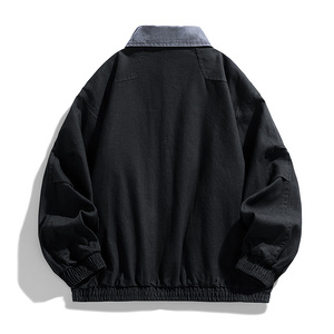 Veste pour hommes, <span class=keywords><strong>manteau</strong></span> d'affaires décontracté et polyvalent à revers pour hommes, veste ample en coton lavé de haute qualité, <span class=keywords><strong>grande</strong></span> <span class=keywords><strong>taille</strong></span> - Product Image 2