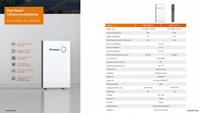 Henndipower 16kWh LiFePO4 Batterie Wandmontiert 51,2V 200Ah Solarenergiespeicher mit Smart WiFi Bluetooth BMS Home Powerwall