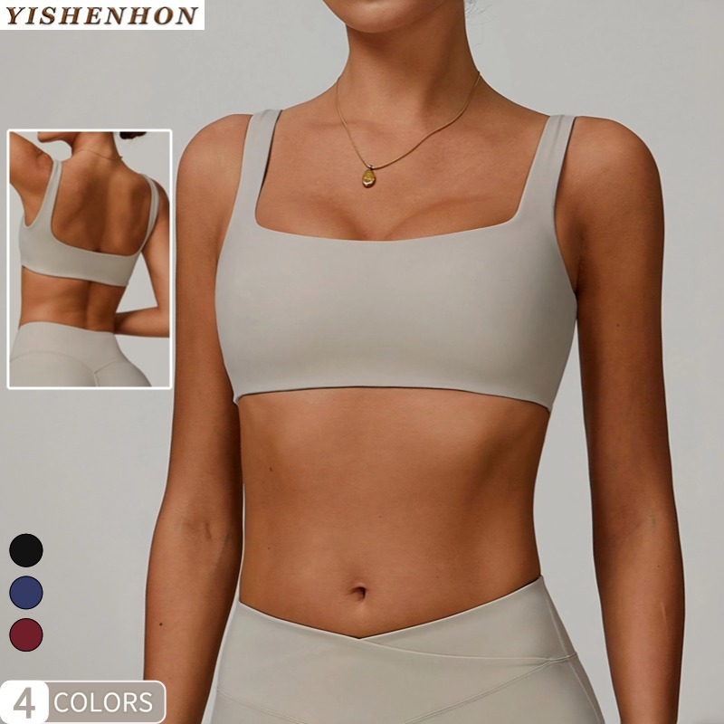YISHENHON Adjustable Sports Bra for Adults Lightweight Breathable Fitness Running Wear Hot Selling Sexy Yoga Bra for Gym