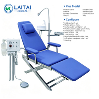 Nouvelle arrivée : fauteuil dentaire pliable en acier, unité dentaire portable multifonctionnelle, fauteuil dentaire médical portable