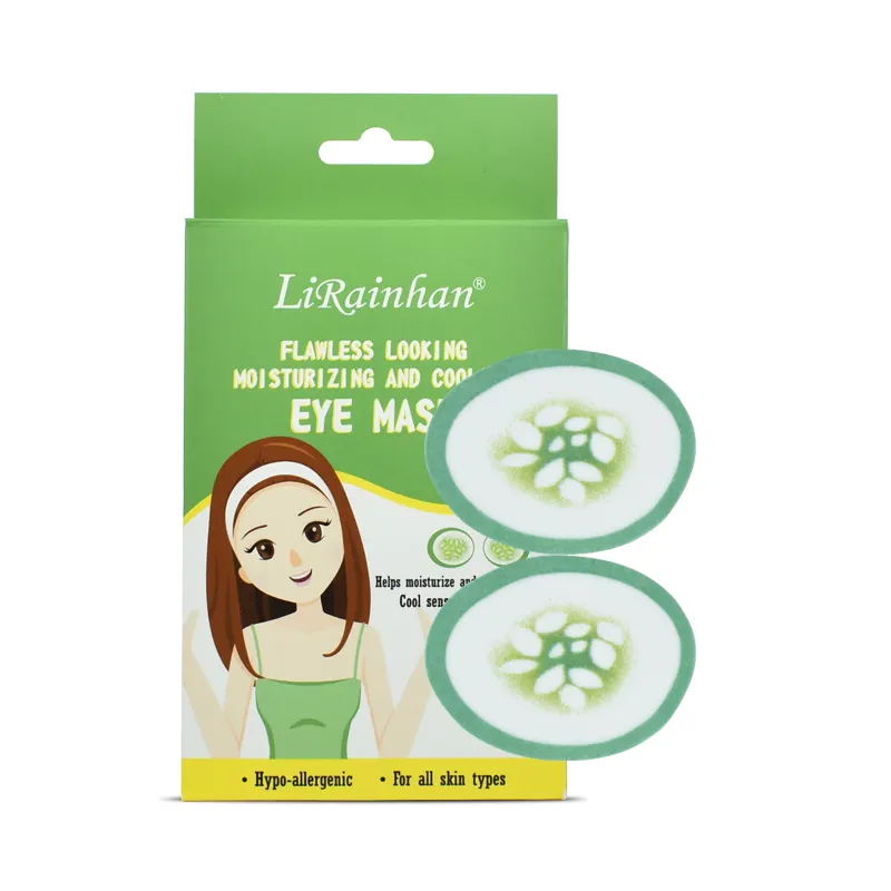 Masque pour les yeux nourrissant et hydratant pour les cernes et les cernes à la menthe et au concombre